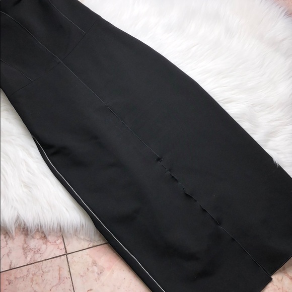 RAG AND BONE BODYCON BLACK CROSS BACK MIDI DRESS - Picture 3 of 8